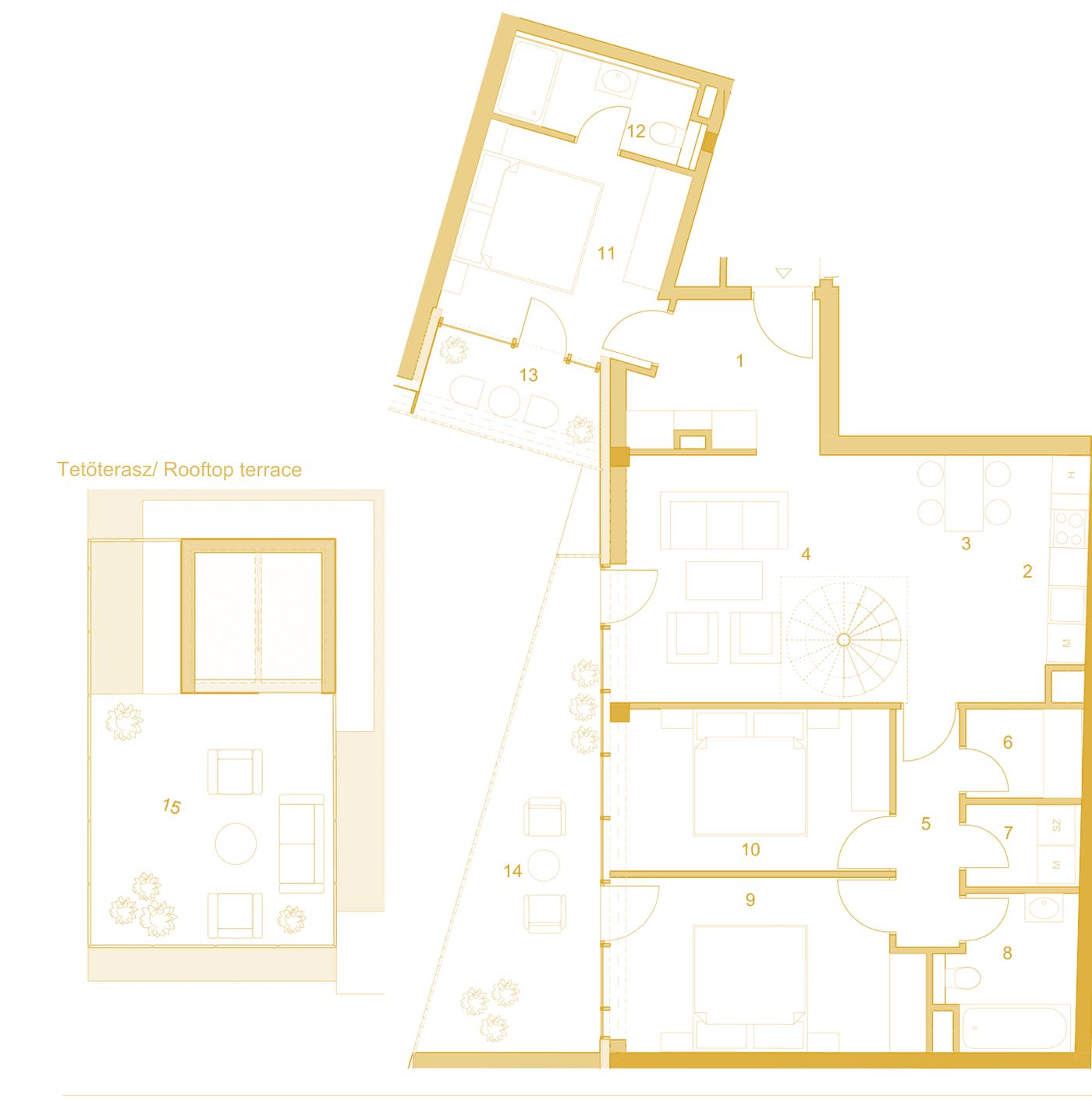 Penthouse: alaprajz