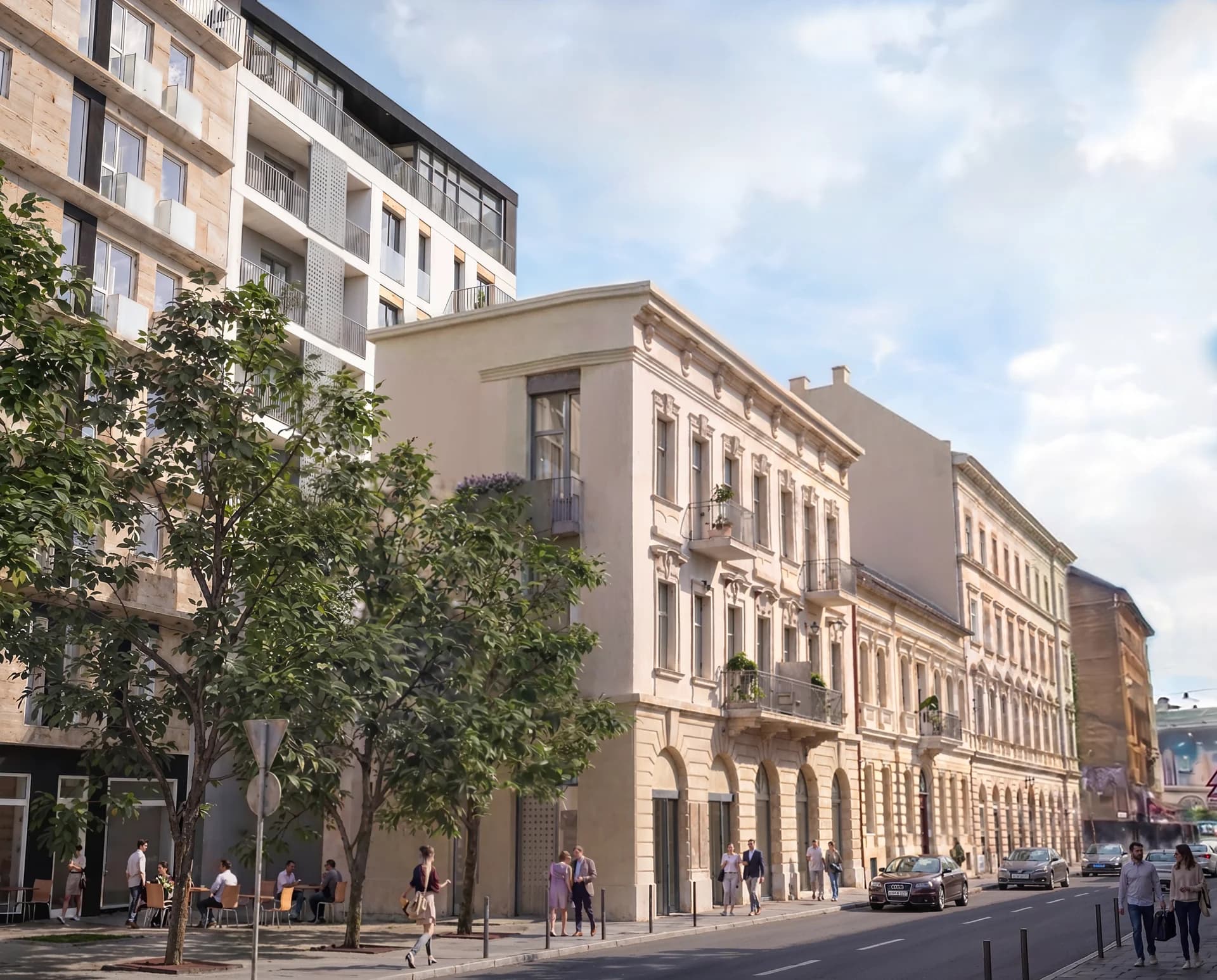 A YARA Residence utcaképe, látványterv